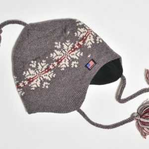 Llama Lo Wool Hat with Flaps and Made in the USA Flag Detail